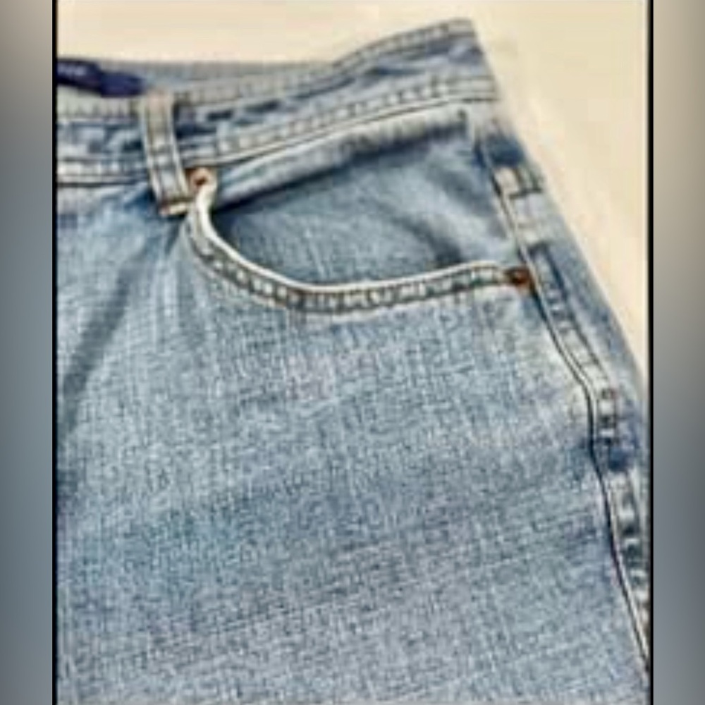 Vintage Bill Blass High Rise Straight Leg Jeans Light Wash Crop Mom Denim 8 - Picture 5 of 7